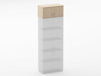 Антресоль широкая Глассй 6.04.131 Дуб молочный / Glassy