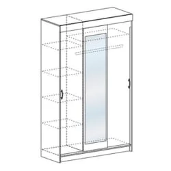 Шкаф-купе Басса ШКК 551 (ясень шимо темный/светлый)