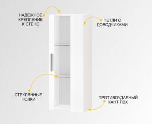 Шкаф-витрина малый (лев/прав) Николь 603.07