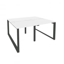 Рабочая станция на О-образном м/к ОНИКС О.МО-Д.РС-4.0.7 Белый Бриллиант/Антрацит / ONIX O.MO-D.RS-4.0.7