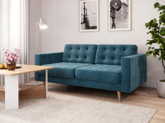 Диван с пластиковыми ножками Торн Синий
