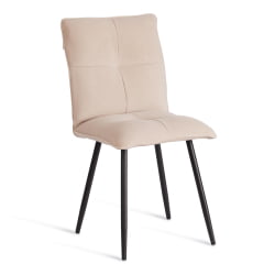 Мягкий стул Sweet LT, велюр, бежевый/черный, 7, 41х55х88 см
