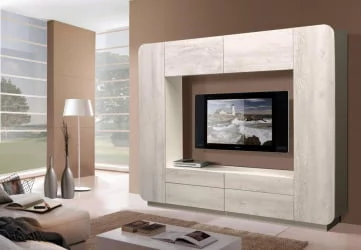 Шкаф многоцелевого назначения Лаванда-2 Белый Бетон пайн