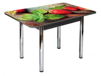 Стол обеденный Прямоугольный 900 600 фп Земляника ЛДСП венге