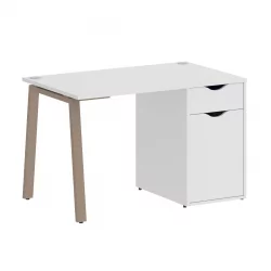 Стол письменный ХОМЕ ОФФИCЕ ВР.СП-3-118.1.А Белый/Мокко металл / HOME OFFICE VR.SP-3-118.1.A