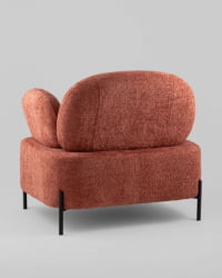 Кресло Кэнди ткань с подлокотниками букле коралловый