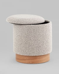 Пуф с ящиком Холли XS букле бежевый