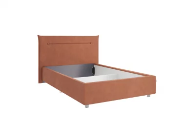 Полутороспальная кровать Альба КМ1.2-16 персик (велюр)