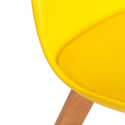 Стул ТУЛИП (мод. 73-1) дерево/пластик/экокожа, 47,5кс55кс80 см, Желтый (Йеллов) / TULIP (mod. 47,5x55x80 (Yellow)