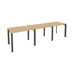 Рабочая станция на П-образном м/к ОНИКС О.МП-РС-3.1.7 Тиквуд Светлый/Антрацит / ONIX O.MP-RS-3.1.7