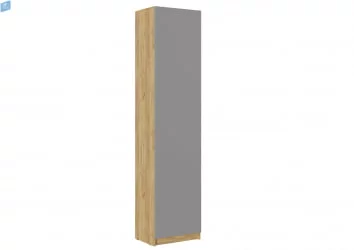 Дизайнерский шкаф БОСТОН ШК-003  дуб крафт золотой/Шифер серый