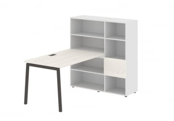 Рабочая станция ЕДИС ЕЛРСТ 1213 Ясень Траун Мокко Белый / EDIS ELRST