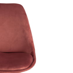 Стул TULIP SOFT (mod. 74) вельвет/дерево , 54 х 47 х 83 см , коралловый (HLR 44)/натуральный