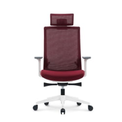 Кресло руководителя РУБЙ вхите фраме Красный / RUBY white frame