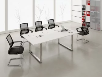 Стол системы БЭНЧ, переговорный, средний GLOSS LINE НСПС-О.927 Белый Премиум