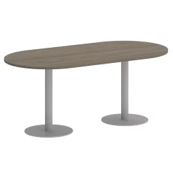 Стол овальный ХОМЕ ОФФИCЕ ВР.СП-5-180.1 Вяз Благородный/Серый металл / HOME OFFICE VR.SP-5-180.1