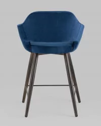 Стул полубарный Саймон ПЛ велюр Темно-синий