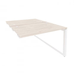 Стол-приставка двойной на О-образном м/к к опорым элем. ONIX O.MO-D.SPR-2.8 Денвер Светлый/Белый