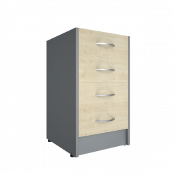 Каркас тумбы А.ТП-4 Riva А.ТП-4К1 Клен/Металлик