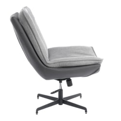 Кресло лаунж Космо велюр/букле/экокожа, ВТ шапе силвер/графит / Cosmo VT shape silver/графит