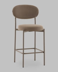 Стул Полубарный Бриф ДД ПБ велюр капучино каркас капучино муар / DD