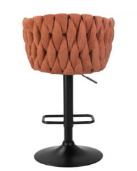 Стул барный ДОБРИН ЛЕОН (оранжевая ткань (ЛАР 275-27)) 2 шт / DOBRIN LEON (LAR