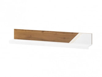 Полка в гостиную Монако 606.29 Дуб Вотан / Белый шпон/ Альпийский белый