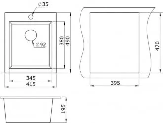 Кухонная мойка GRANULA 4201 Графит