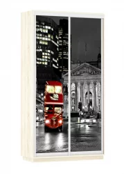 Маленький шкаф-купе Экспресс Хит Лондон/Дуб сонома