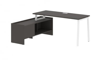 Стол с тумбой ЕДИС ЕЛCТ 17614 Мокко Белый / EDIS ELCT