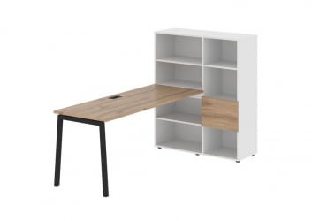 Рабочая станция ЕДИС ЕЛРСТ 1117 Дуб Денвер светлый Черный Белый / EDIS ELRST