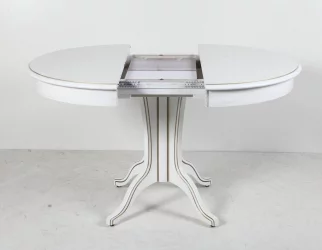 Круглый стол из дерева Орион-5 (d1100) тон 1 с золотой патиной