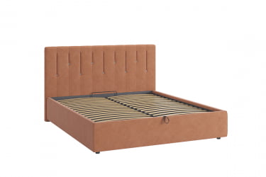 Кровать 1.6 Кристи 2 с подъем. механизмом ЗП.КМ1.6-08.2 персик (велюр) / ZP.KM1.6-08.2