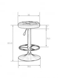 Табурет барный ДОБРИН БРУНО (пудрово-розовый велюр (МДЖ9-32)) 2 шт / DOBRIN BRUNO (MJ9-32))