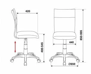 Кресло Бюрократ CH-1399 BLACK Черное