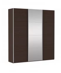 Трехстворчатый шкаф Прайм 1800 ДСП/Зеркало/ДСП Венге