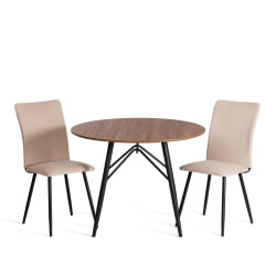 Мягкий стул La Rousse NEW, велюр, бежевый/черный, 7, 45x55x93 см