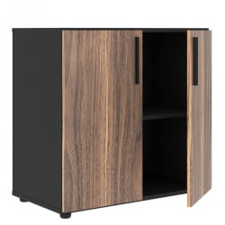 Шкаф с глухими малыми дверьми VELION VENEER VRLCS 80.1 Американский орех Яшма черная