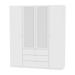 Шкаф распашный R-198х180х60-3-TR-M(Белый)