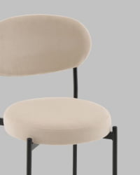 Стул Полубарный Бриф ДД ПБ велюр бежевый / DD