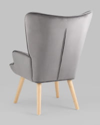 Кресло Хью велюр Серый