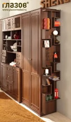 Настенный шкаф для гостиной Twist Орех Шоколадный