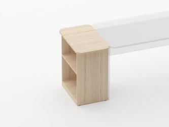 Тумба приставная к столу Глассй 3.18.10 Орех / Glassy