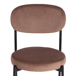 Стул REVO (mod. 7033) / 1 шт. в упаковке ткань/металл, 47х54х82 см, высота до сиденья 47 см, коричневый barkhat 12/черный