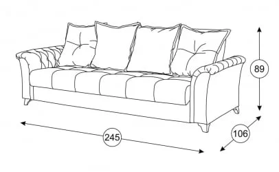 Белый диван Ирис ТД 963 Лекко Фог/Фибра Розы