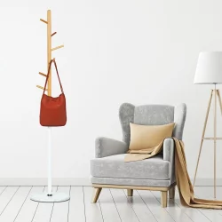 Вешалка-стойка BRABIX CR-1906 на мраморном диске Белый