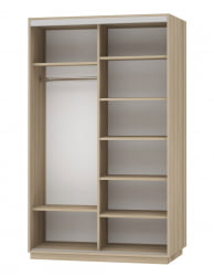 Шкаф-купе двухдверный Экспресс Дуо Экспенс 1400х2400х Ясень шимо светлый / 1400х2400h