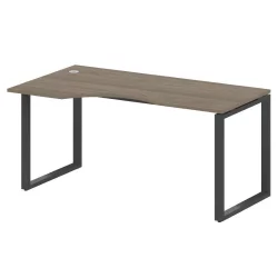 Стол криволинейный левый на О-образном м/к МЕТАЛ СЙСТЕМ БО.СА-1 Л Вяз/Антрацит / METAL SYSTEM