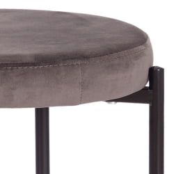 Табуретка REVO (mod. 7034) ткань/металл, 44 х 44 х 47 см, темно-серый barkhat 14/черный