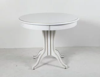 Круглый стол из дерева Орион-5 (d1100) тон 1 с золотой патиной